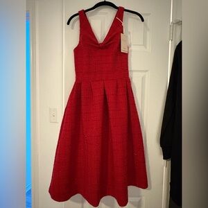 Elegant Red Midi Dress